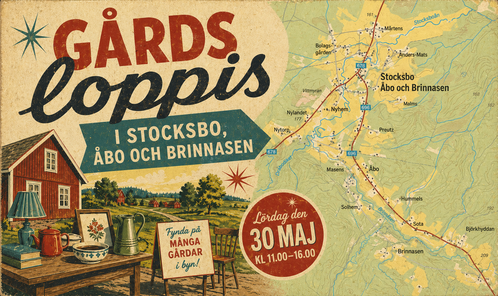 Anmäl dig till gårdsloppis den 30 maj!